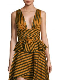 Caroline Constas Paros Striped Top at Saks Fifth Avenue